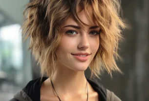 Layered shaggy bob