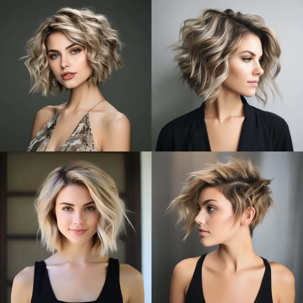 Balayage short hair