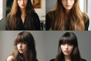 Long hair with bangs